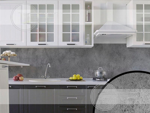 Кухонный фартук Бетон темный (Ф-300) 3000х600 мм