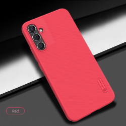 Тонкий жесткий чехол красного цвета от Nillkin для Samsung Galaxy A34 5G, серия Super Frosted Shield