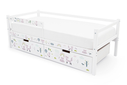 Детская кровать тахта Бельмарко Svogen белый лисята