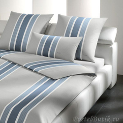 Наволочка 50x70 JOOP! Fashion Stripes голубая фото