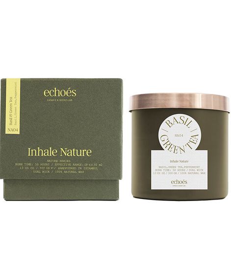 Basil & Green Tea, свеча Inhale Nature collection, Echoes