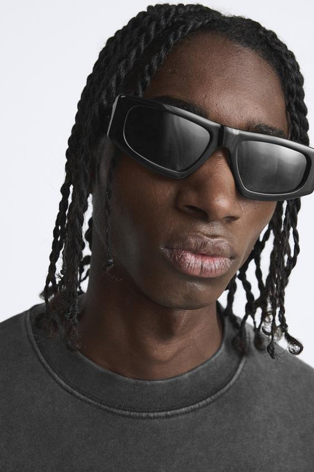 ZARA СОЛНЦЕЗАЩИТНЫЕ ОЧКИ В ПРЯМОУГОЛЬНОЙ ОПРАВЕ, ЧЕРНЫЙ