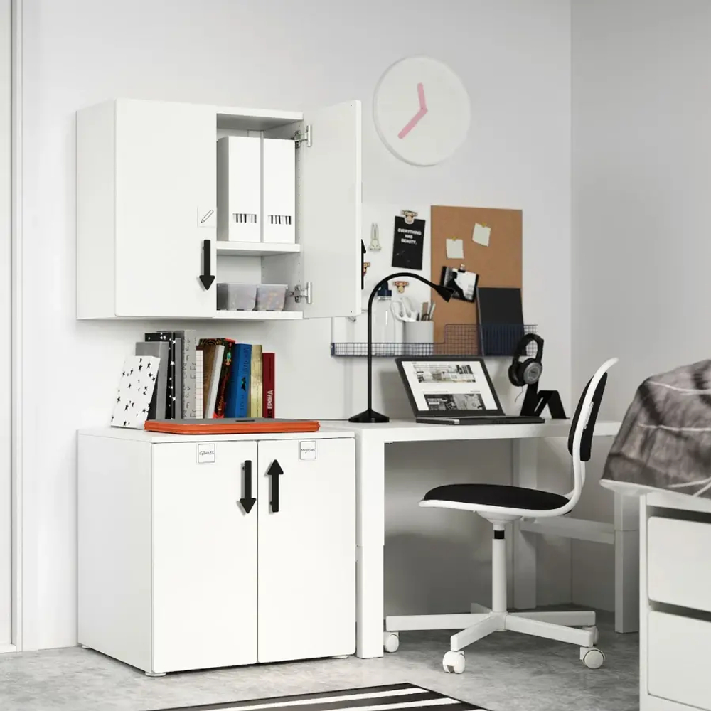 Шкаф детский - IKEA SMÅSTAD/SMASTAD,  60x30x60 см, белый/серый, СМОСТАД ИКЕА