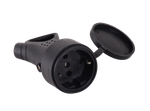 Розетка кабельная с крышкой с/з, каучук IP44 16А Вихрь