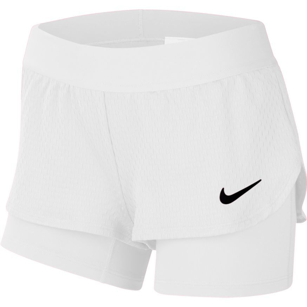 Шорты для девочки теннисные Nike Girls Court Flex Short - white/black -  купить по выгодной цене | Теннисный магазин tennis-store.ru