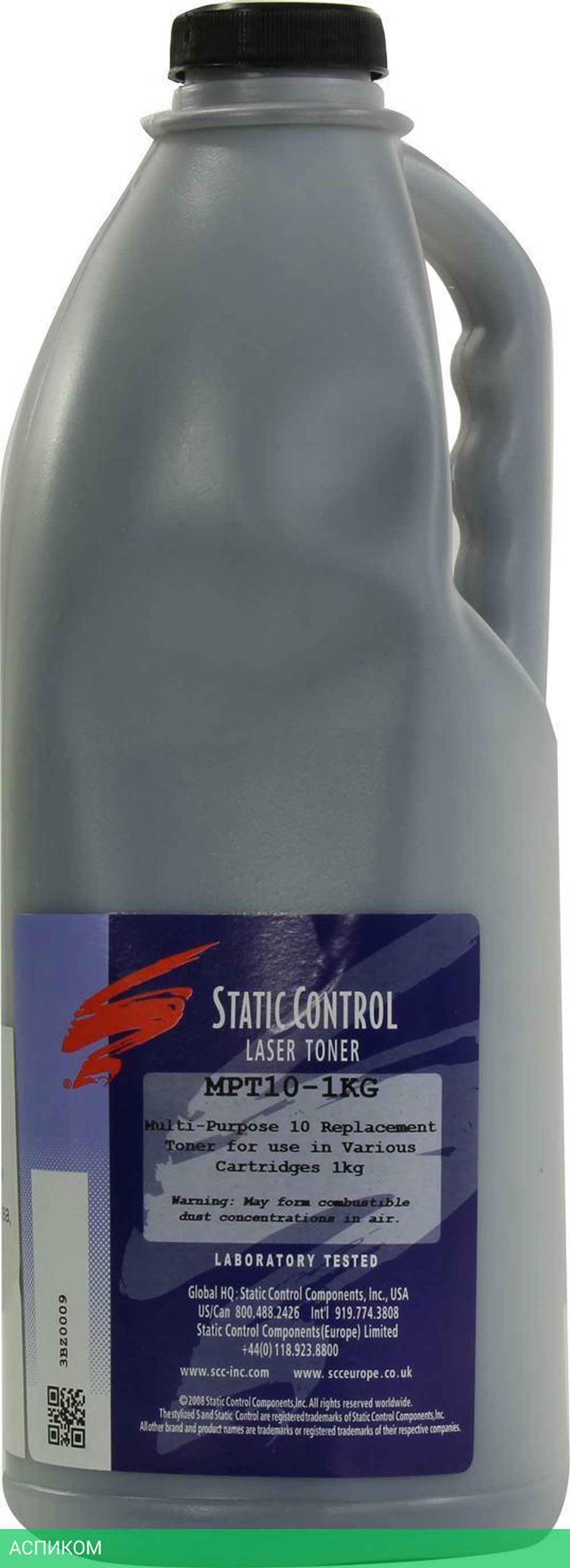 Тонер Static Control MPT10-1KG черный