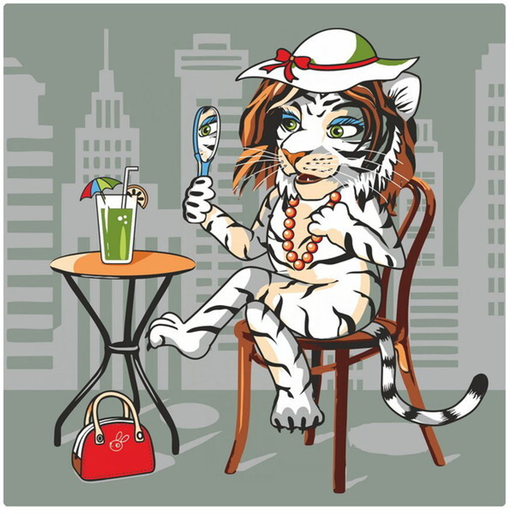 Подставка под горячее 14*14см «Тигр Кайфолов» MT88-405