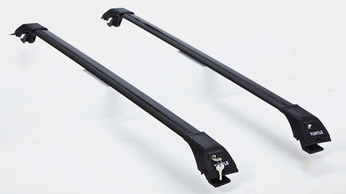 Багажник Turtle Tourmaline V1 на крышу для KIA SPORTAGE 2004-2010 (На обычные рейлинги),черный, арт.17.TUR.02.04.V1.B