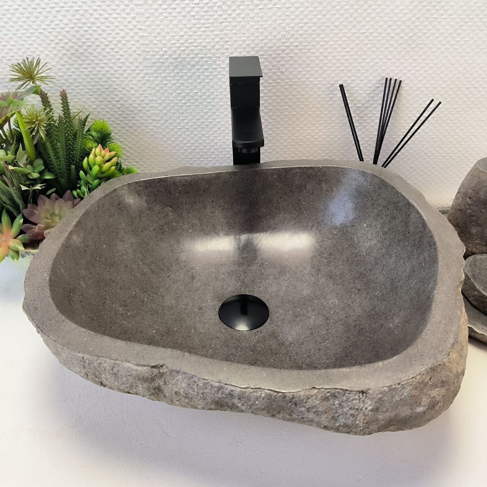Раковина из речного камня RS-63874 (50*43*16) 0123