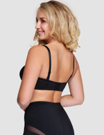 Бюстгальтер-балконет с твёрдой формованной чашкой и эффектом пуш-ап (Размер: 75E) (Цвет: черный)