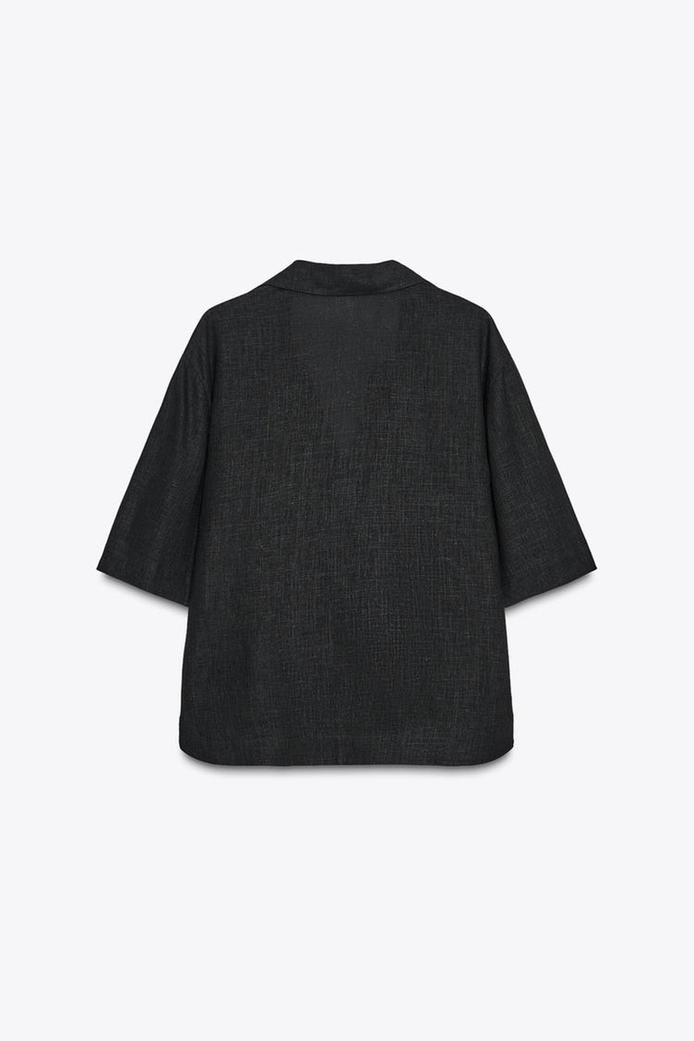 ZARA РУБАШКА С ВЫШИВКОЙ И БУСИНАМИ — ZW COLLECTION, ЧЕРНЫЙ/БЕЛЫЙ