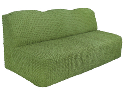 Чехол на трехместный диван без подлокотников Модерн, цвет Зеленый светлый