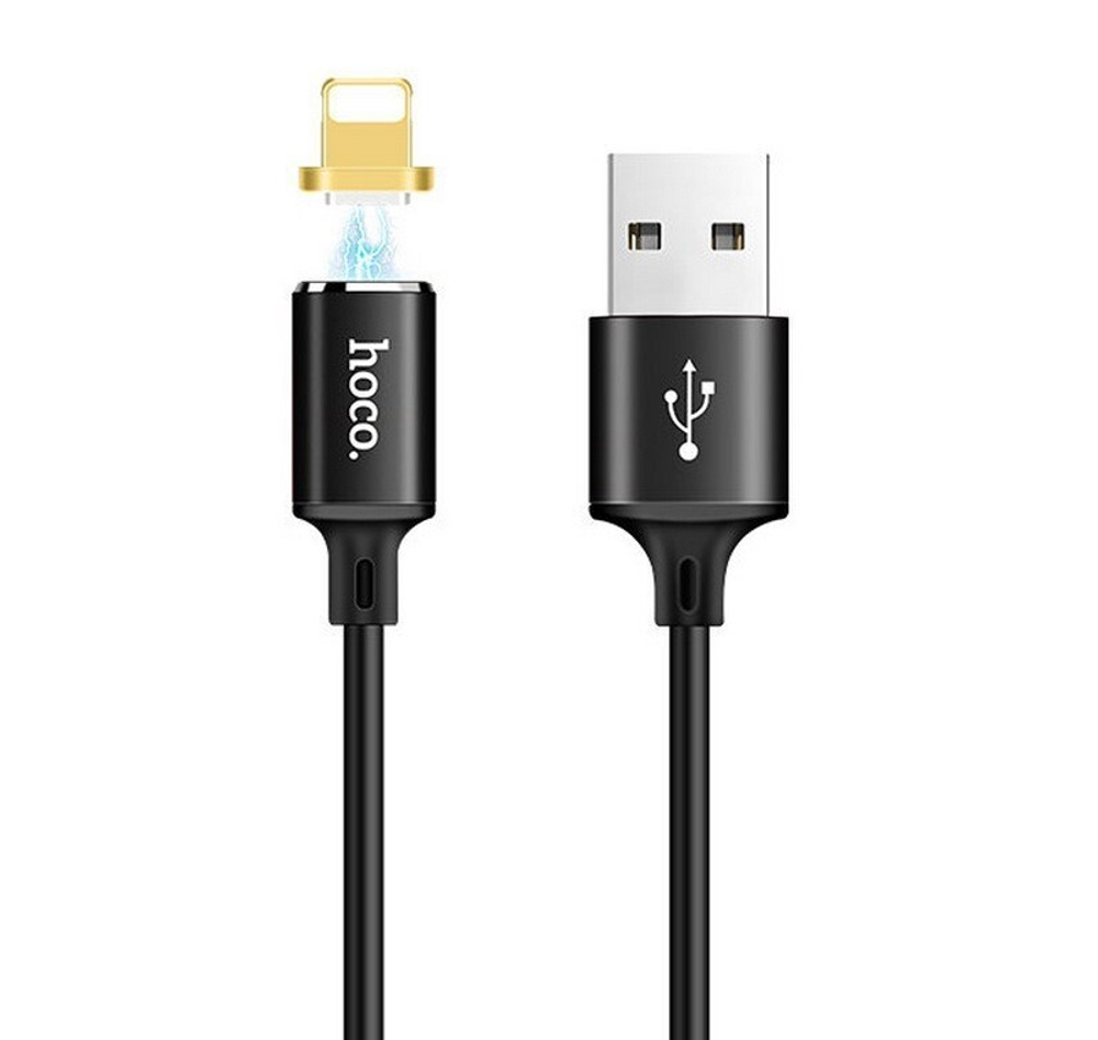 Кабель USB - Lightning HOCO U28 Magnetic (черный) 1м