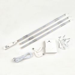 ULM-F42-3W-4200K SENSOR IP20 WHITE Комплект светодиодных полосок с датчиком движения 10Lux. Питание 4ААА. 150Lm. Белый. ТМ Uniel