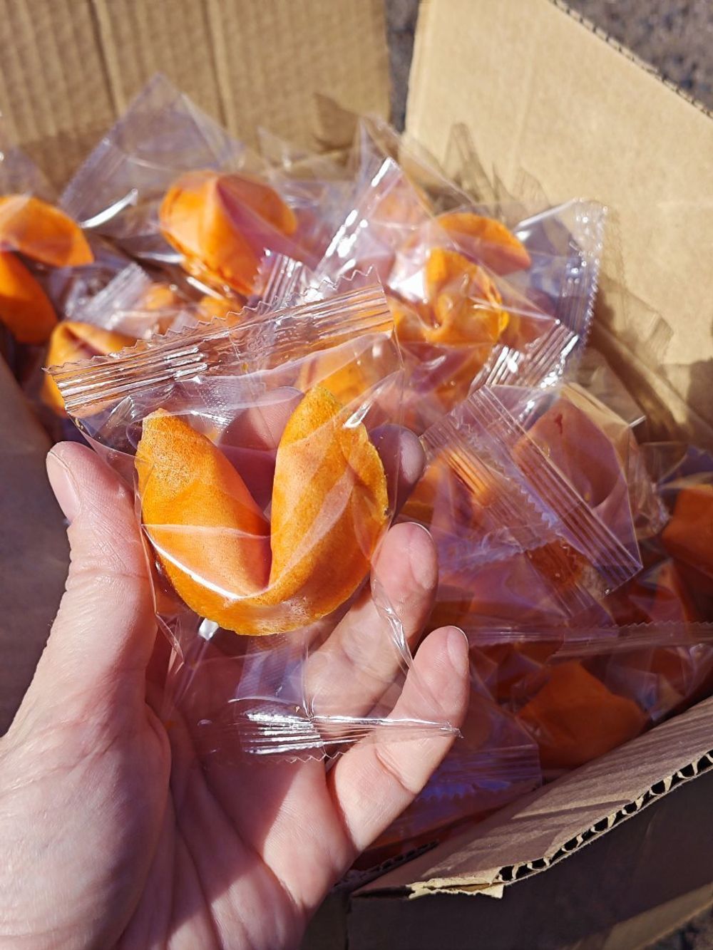 Печенье с предсказаниями оранжевого цвета 300 шт.