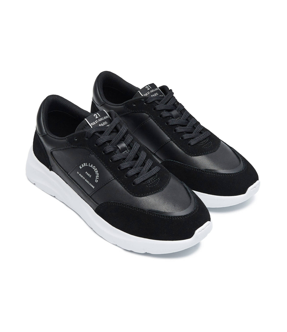 Кожаные кроссовки Karl Lagerfeld - черный(KL53638)