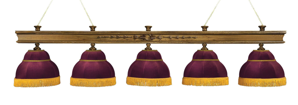 Лампа "Премьер" 5 плафонов - ясень