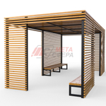 Пергола Лора со скамейками