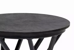 "Сантьяго" журнальный стол из HPL круглый Ø40 H55, каркас из стали темно-серый (RAL 7024), цвет столешницы "1523"