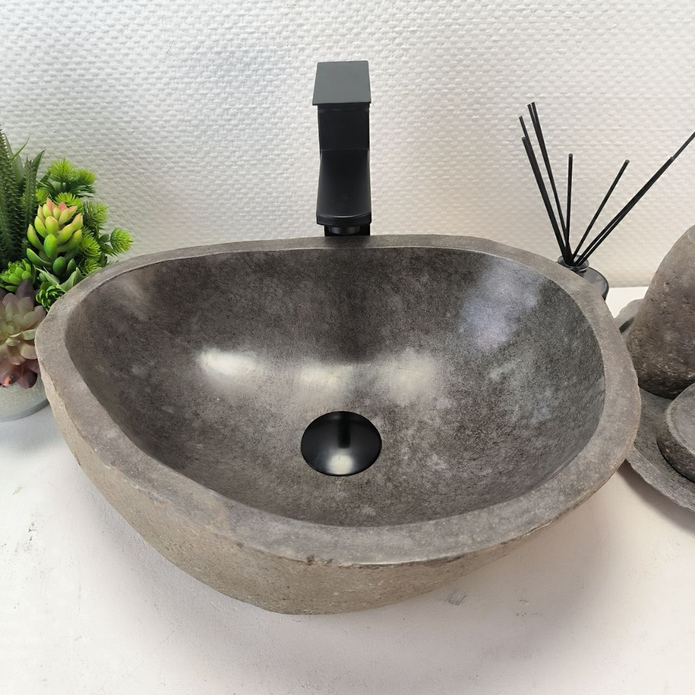 Раковина из речного камня RS-63511 (45*34*16) 0122