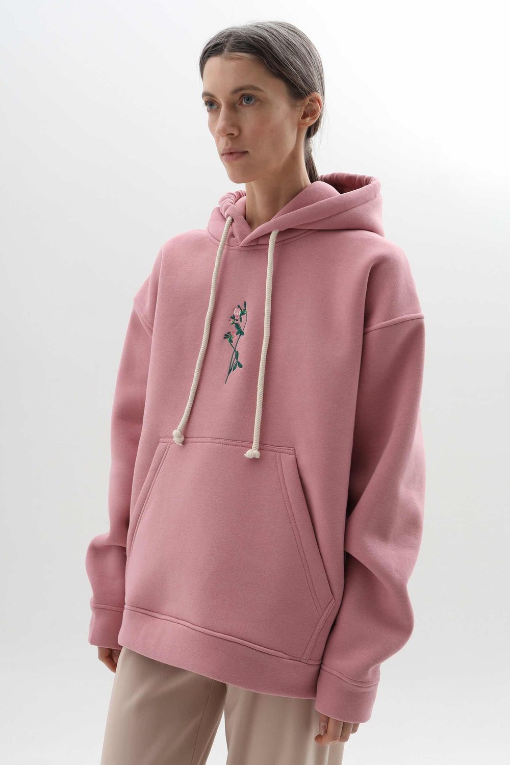 Худи Гербарий Warm Клевер Розовый