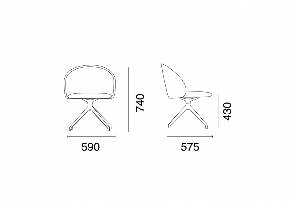 Стул офисный вращающийся Papatya Glera-S Swivel
