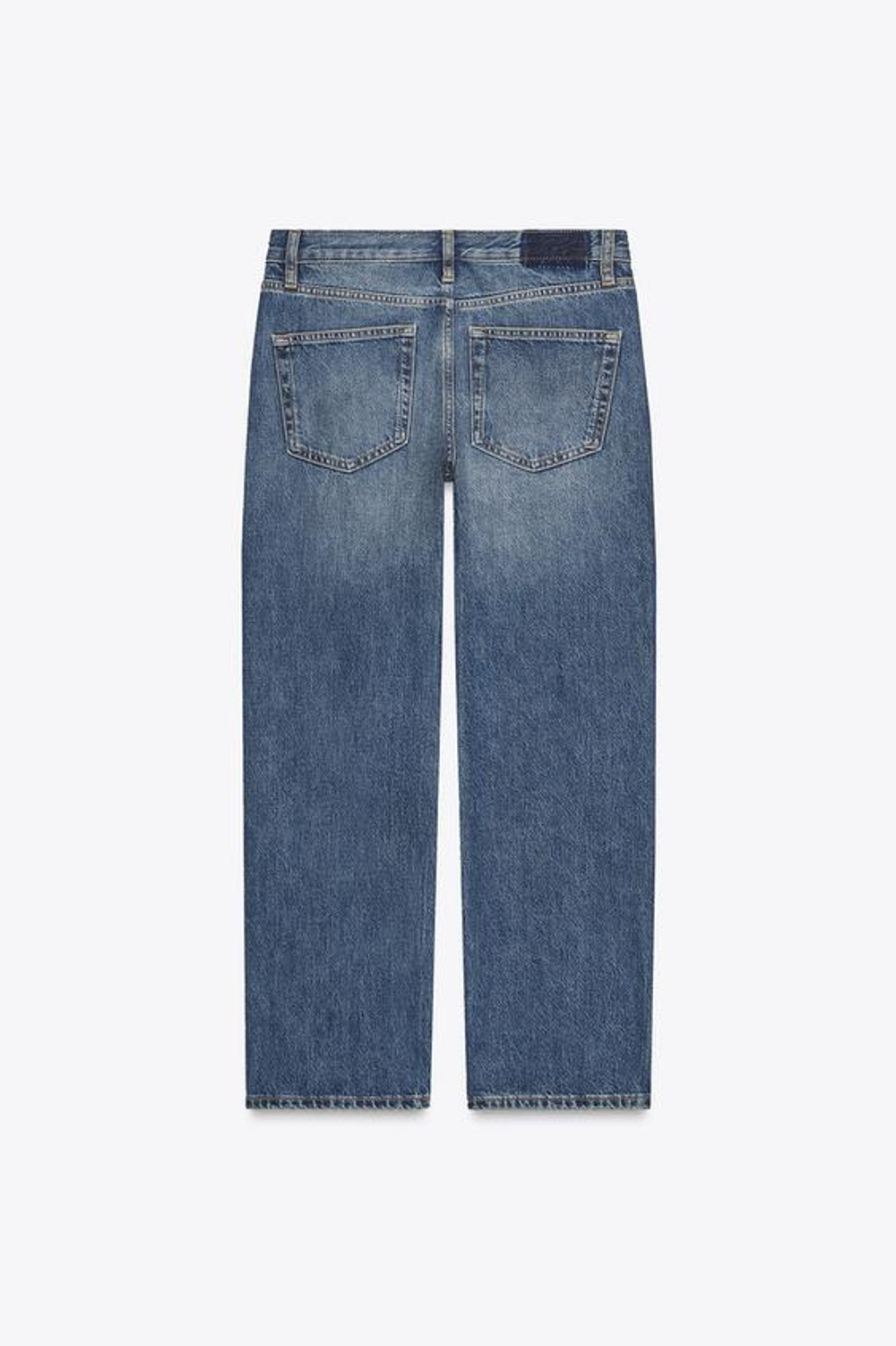 ZARA УКОРОЧЕННЫЕ ДЖИНСЫ Z 1975 СО СРЕДНЕЙ ПОСАДКОЙ, СИНИЙ