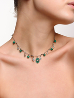 Чокер "Oval Green Star Malachite" Silver