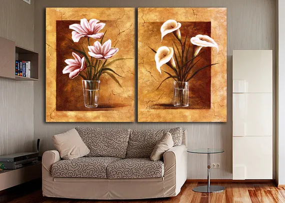 Модульная картина "Цветы в вазе"