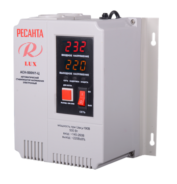 Стабилизатор напряжения серии LUX РЕСАНТА АСН-500Н/1-Ц настенный