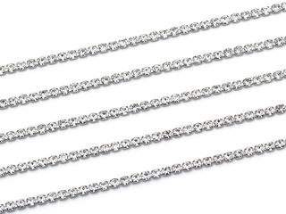 Стразовая цепь Кристалл 2мм, с фианитами
