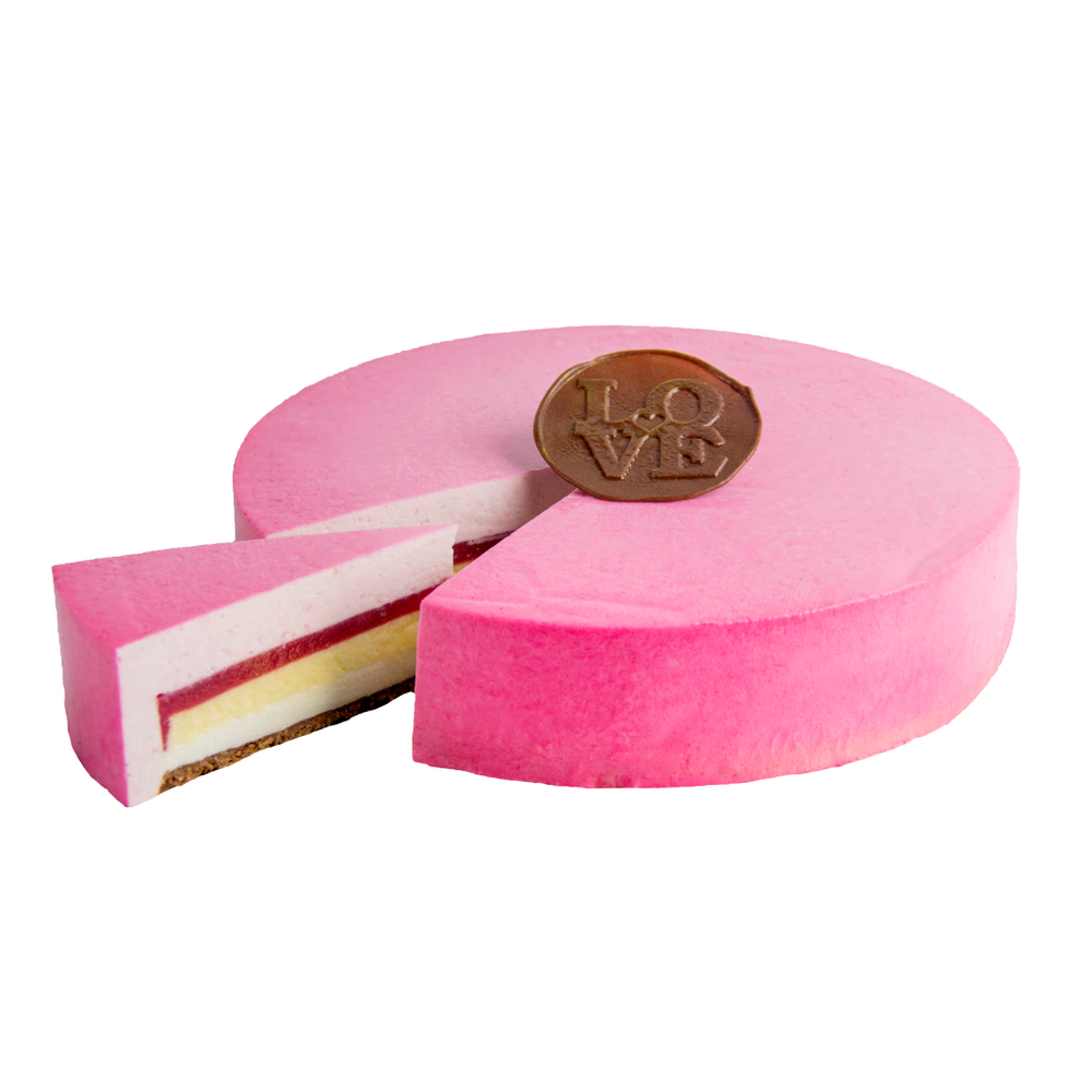 Торт "Сырный с клубникой" 1,25 кг, 12 кусков