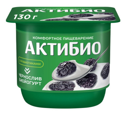 АктиБио йогурт 130гр Чернослив
