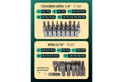 Набор торцевых головок и вставок RF-4941-5: 1/2" & 1/4"DR 6-гранных 94пр. ROCKFORCE