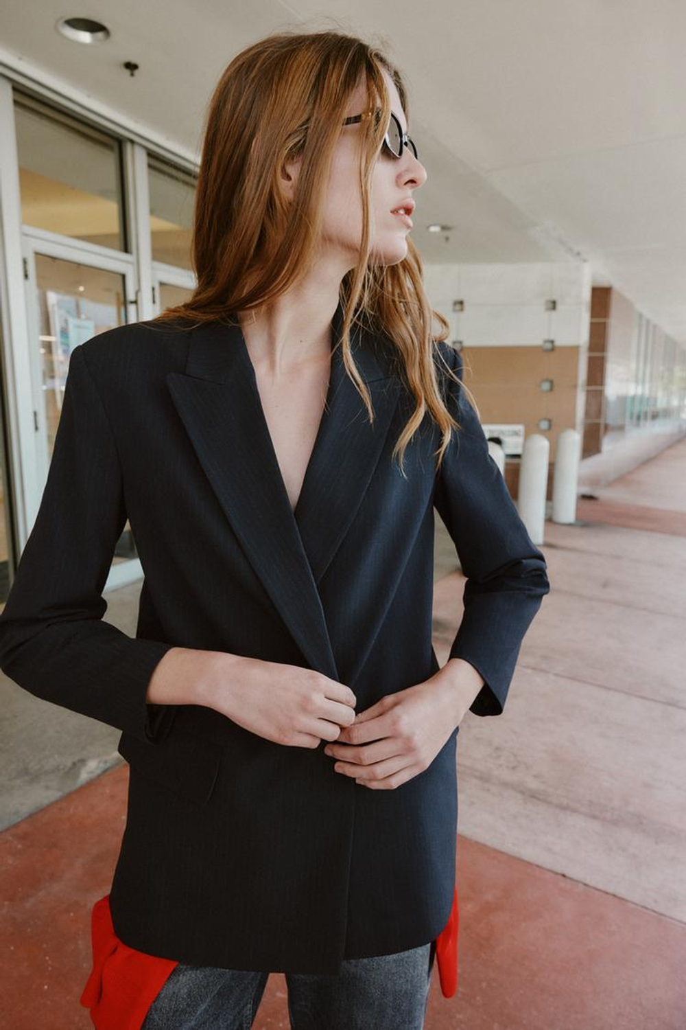 ZARA ДВУБОРТНЫЙ БЛЕЙЗЕР ОВЕРСАЙЗ, ПОЛОСКИ