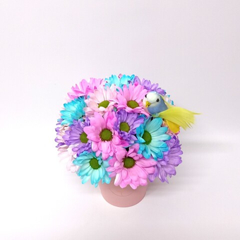 Стаканчик с хризантемой "Птичка"