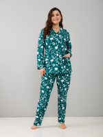 Пижама с брюками КБ-093/ночь-изумрудный