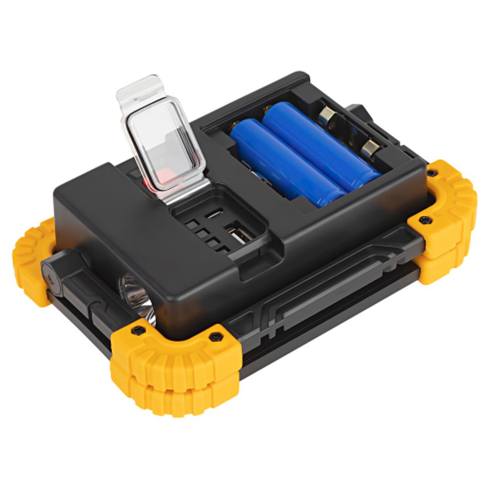 Светодиодный фонарь ЭРА Рабочие Практик PA-803 прожектор аккумуляторный на батарейках 10 Вт COB + 3 Вт LED, 4 режима | Прожекторные фонари