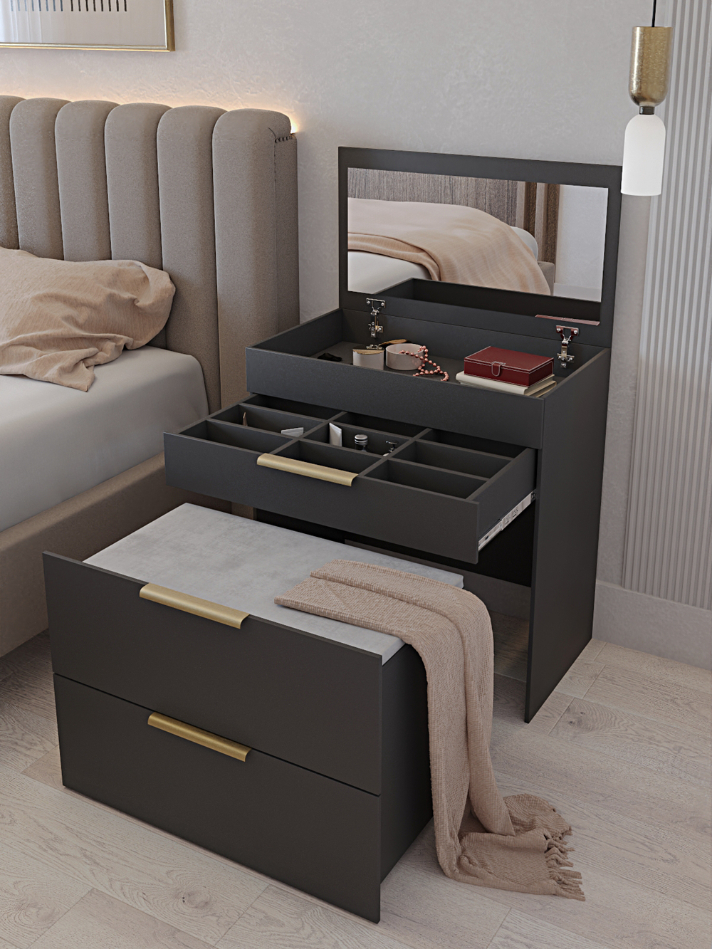 Тумба трансформер туалетный столик