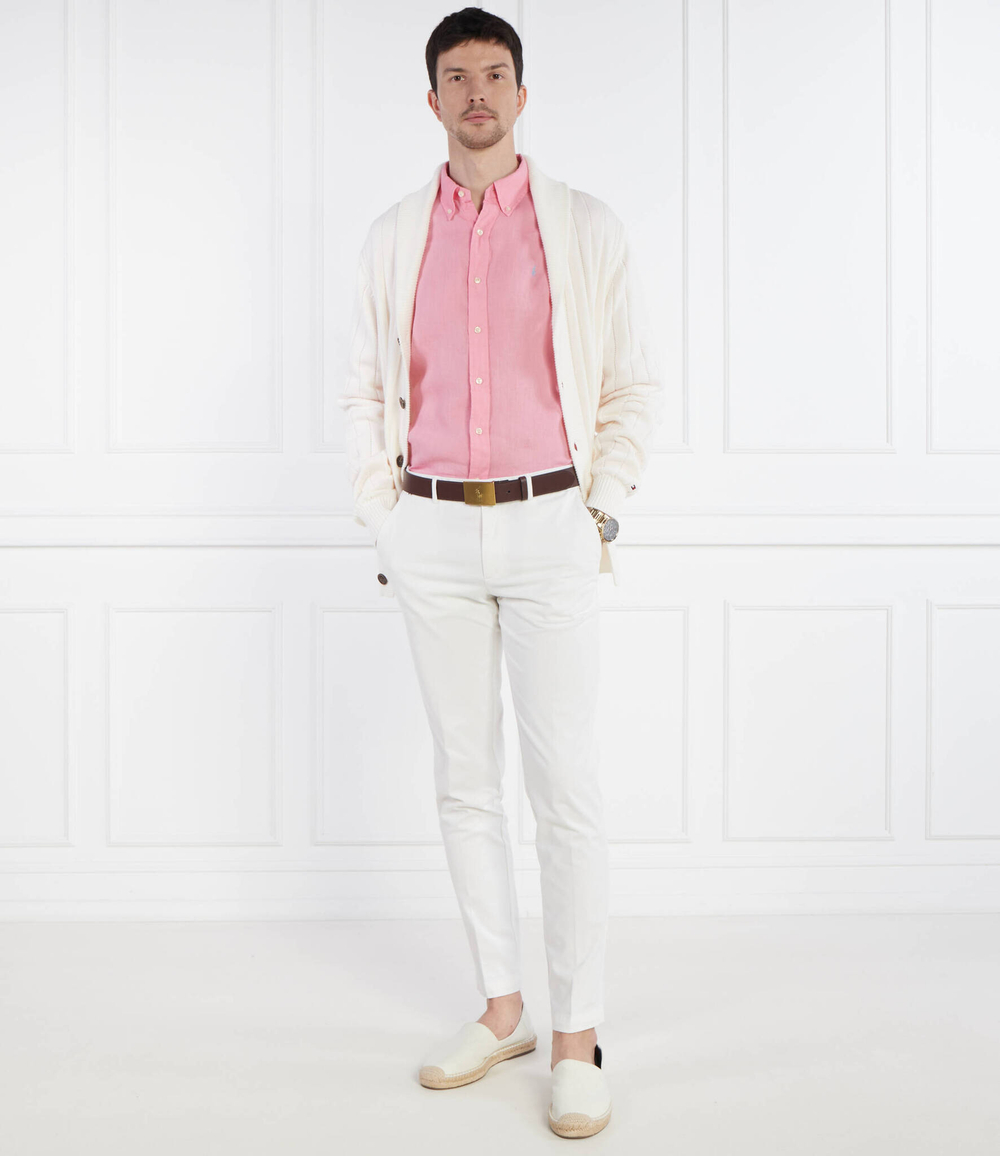 льняная рубашка POLO RALPH LAUREN - розовый(710794141)