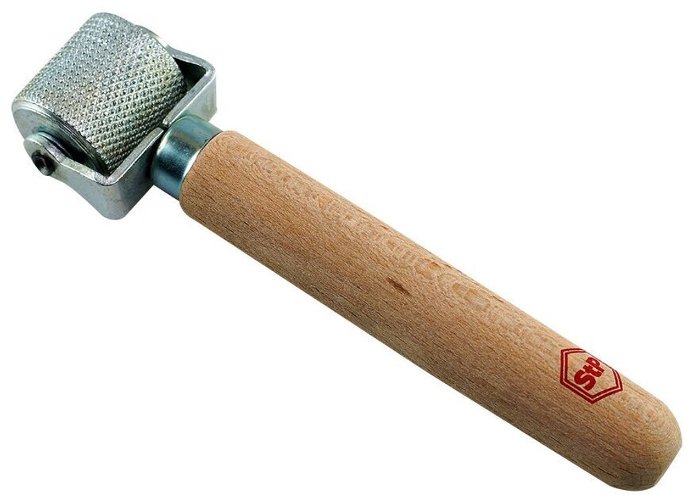 Валик прикаточный для виброизоляции и шумоизоляции StP узкий 30мм. с деревянной ручкой
