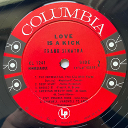 Винтажная виниловая пластинка LP Frank Sinatra Love Is A Kick (США 1959) Шестиглазая Коламбия