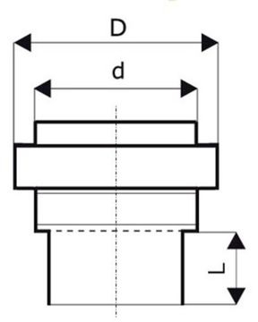 Переход на гладкий конец керамической трубы Ostendorf KGUS 160 мм канализационный арт. 222830