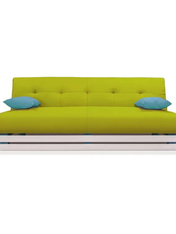 Диван «Манго 1», обивка «нео эппл», подушки «нео азуре»