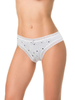 Трусики-слипы с сердечками и звездочками (Размер: M) (Цвет: серый)