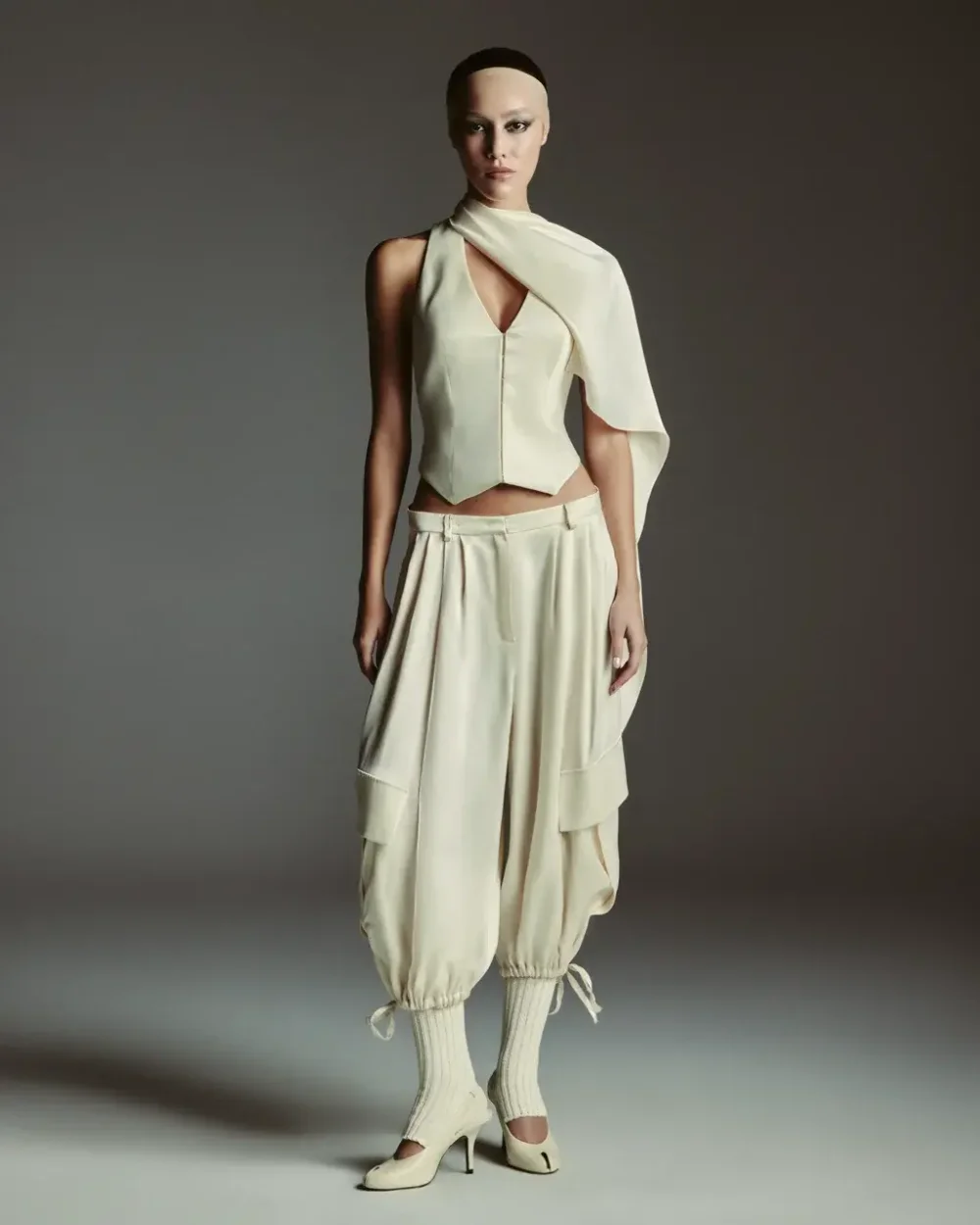 Бриджи жемчужные