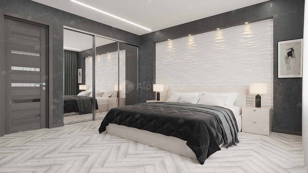 Каменно-полимерная плитка Alpine Floor Parquet Light Дуб Альхена ЕСО 13-12