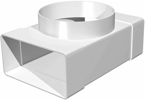 СоединительТ-обр.пласт, плоск воздуховод.60Х120 с выходом на фланц. воздухорасп.D100 "612ТФ10П"/ERA