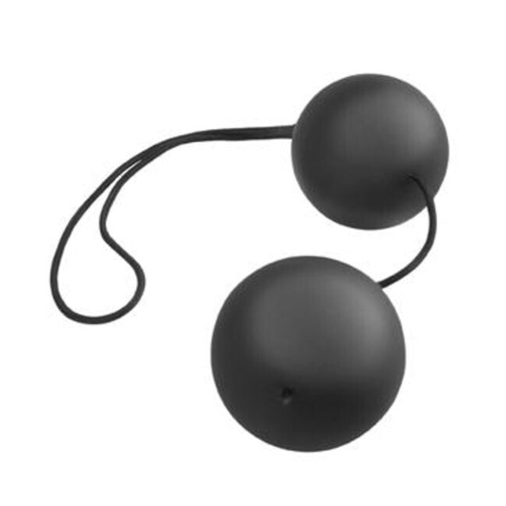 Анальные шарики из силикона Vibro Balls (Цвет: черный)