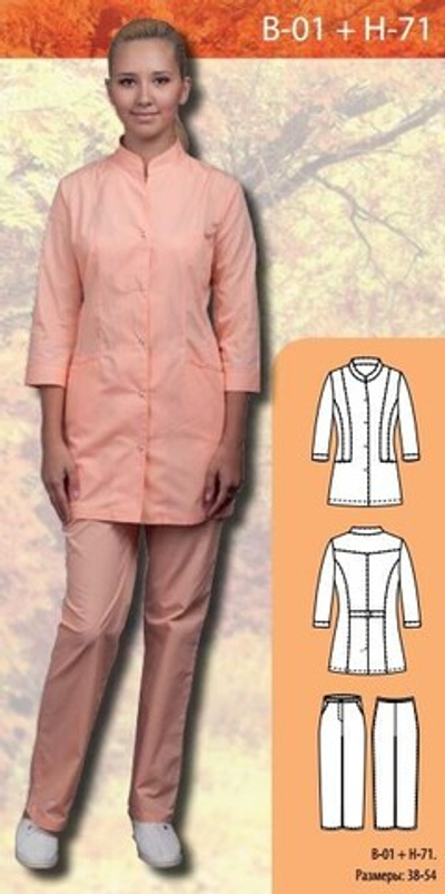Костюм медицинский женский В-01 + Н-71